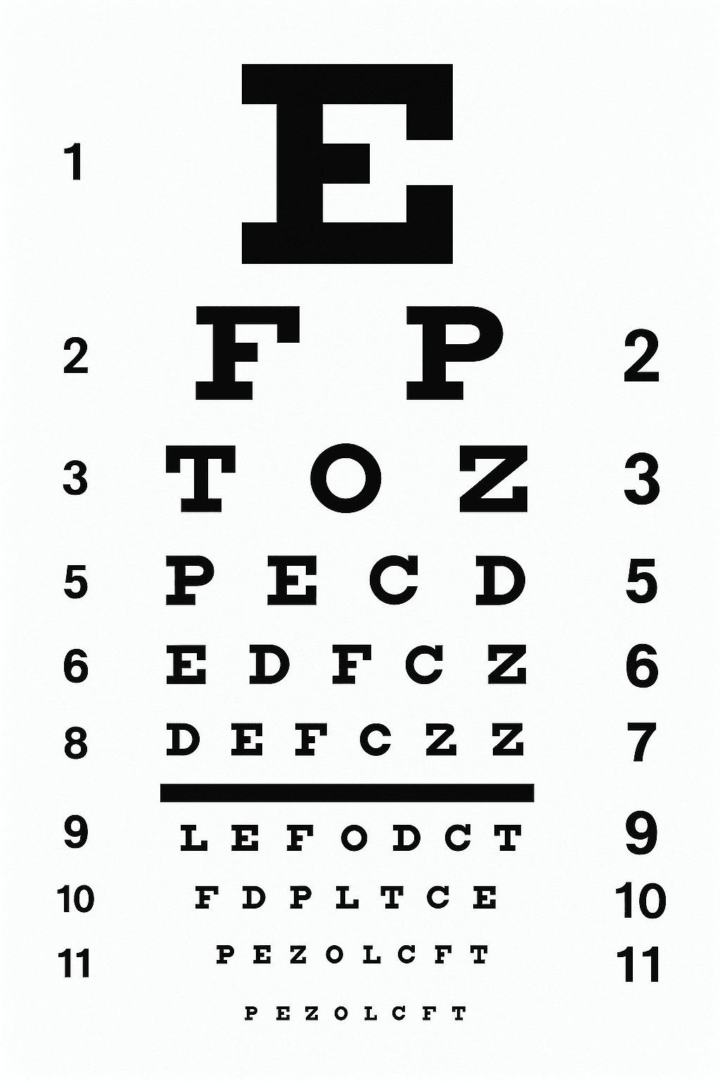 Snellen chart